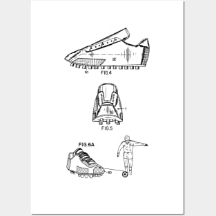 Soccer Training Shoe Vintage Patent Hand Drawing Posters and Art